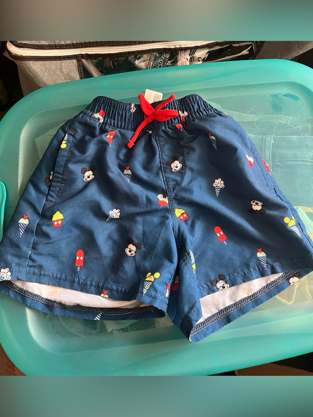 Boys Disney Mickey Mouse and Icecream Swim Trunks